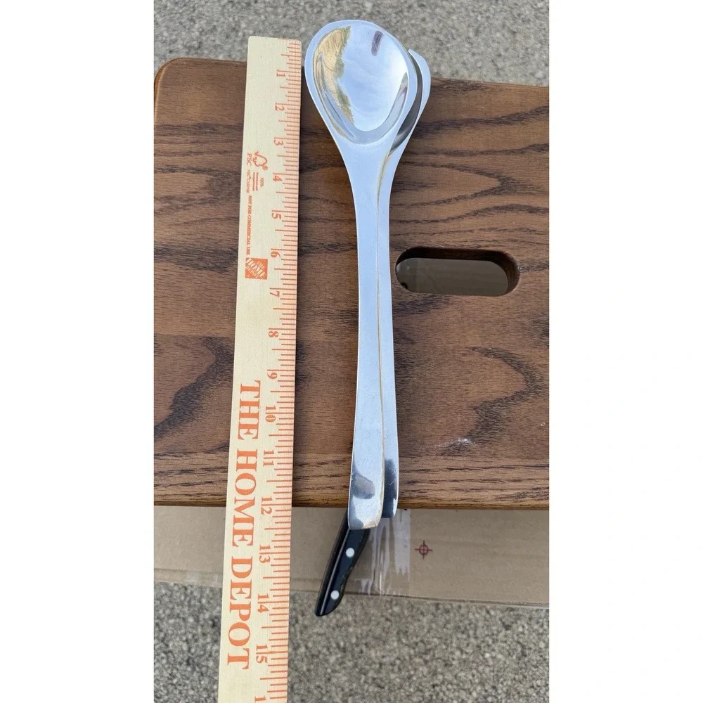 Nambe Salad Serving Set‎ Spoon Fork Stainless Steel 57C Modern Design